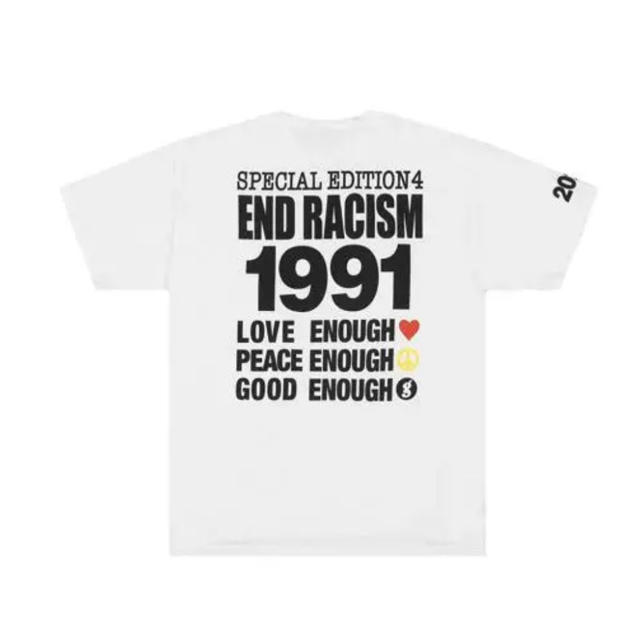 GOODENOUGH(グッドイナフ)の白L goodenough END RACISM Tシャツ fragment メンズのトップス(Tシャツ/カットソー(半袖/袖なし))の商品写真