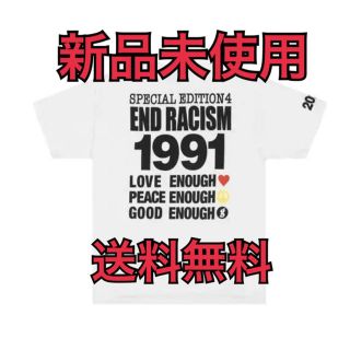 グッドイナフ(GOODENOUGH)の白L goodenough END RACISM Tシャツ fragment(Tシャツ/カットソー(半袖/袖なし))