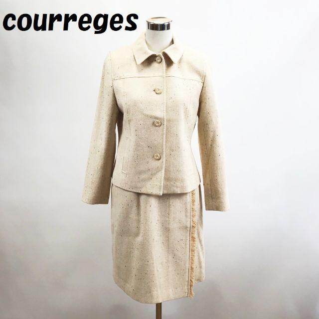 Courreges - クレージュ スーツ ジャケット タイト巻きスカート 厚手 冬物 日本製 美品の通販 by 古着duca's shop