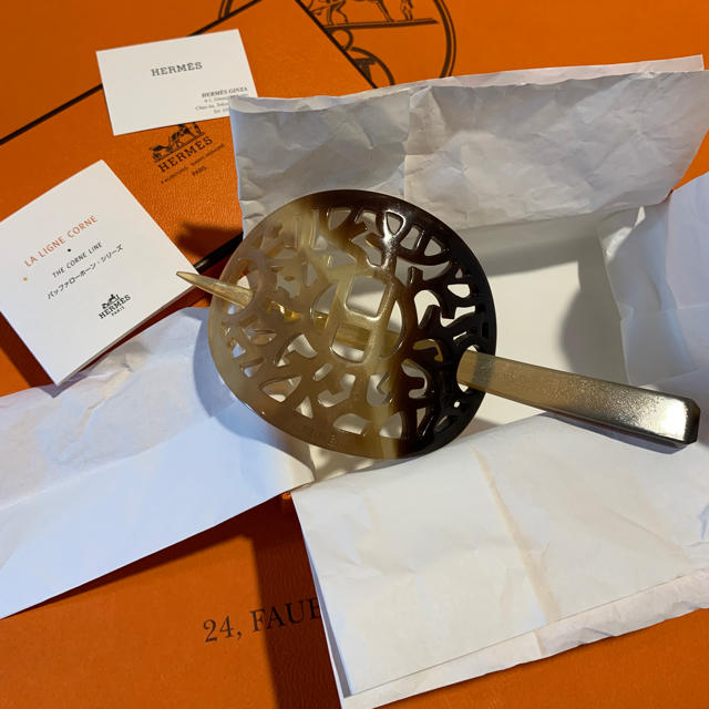 HERMES エルメス かんざし 水牛 バッファローホーン-