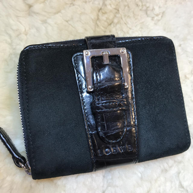 ☆美品☆ロエベコインケース スエードxクロコ 黒 enot.in.ua
