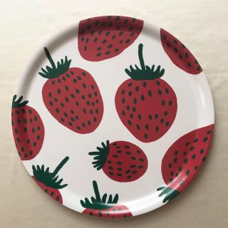 マリメッコ(marimekko)のマリメッコ mansikka マンシッカ トレイ 31cm いちご(テーブル用品)