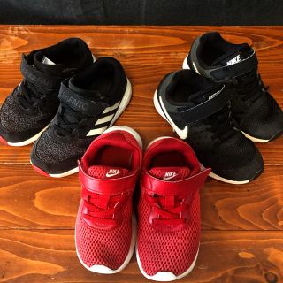 ナイキ(NIKE)のNIKE adidas キッズスニーカー　3足セット(スニーカー)