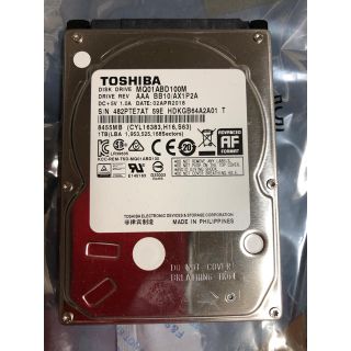 トウシバ(東芝)のTOSHIBA 2.5インチ ハードディスク MQ01ABD100M(PCパーツ)