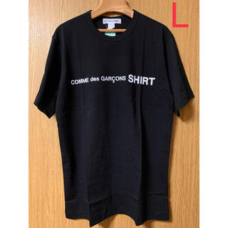 コムデギャルソン(COMME des GARCONS)の新品 2020AW新作 コムデギャルソンシャツTシャツ ロゴ 黒 ブラック L(Tシャツ/カットソー(半袖/袖なし))