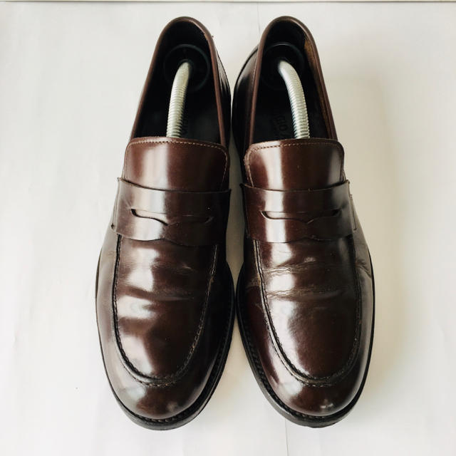 Giorgio Armani(ジョルジオアルマーニ)のジョルジョ アルマーニ 濃茶 コインローファー 25.5cm 除菌・消臭済み メンズの靴/シューズ(ドレス/ビジネス)の商品写真