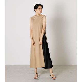 アズールバイマウジー(AZUL by moussy)のPLEATS COMBI CUT ONEPIECEプリーツコンビカットワンピース(ロングワンピース/マキシワンピース)