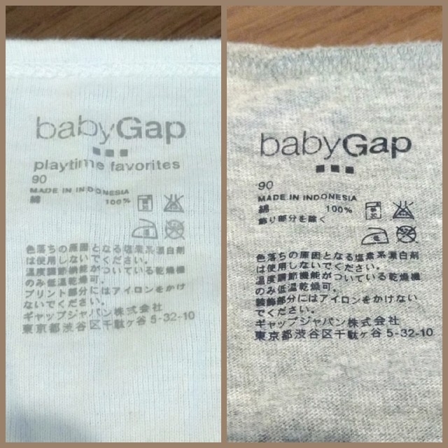 babyGAP(ベビーギャップ)のbabyGap　９０cm女の子ロンＴ２枚セット キッズ/ベビー/マタニティのキッズ服女の子用(90cm~)(Tシャツ/カットソー)の商品写真