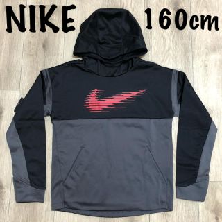 ナイキ(NIKE)の160 ナイキトレーナー　ナイキ裏ボアトレーナー　スウェット　フーディー　黒(Tシャツ/カットソー)