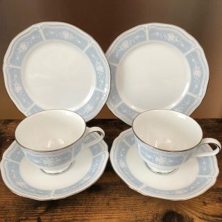 ノリタケ(Noritake)のノリタケ  カップ&ソーサー&ケーキ皿　2客セット(食器)