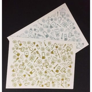 香水瓶デコ盛りオンブルローズgoldとsilver転写紙の色代わりコラボ転写紙(陶芸)
