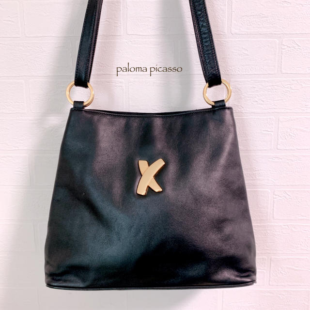 Paloma Picasso(パロマピカソ)の【By Paloma Picasso】イタリア製　レザー　ショルダーバッグ 美品 レディースのバッグ(ショルダーバッグ)の商品写真