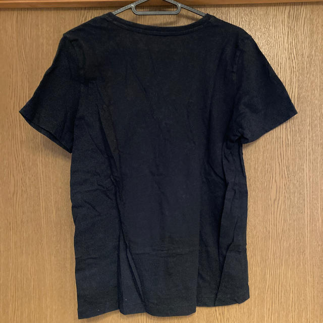 MUJI (無印良品)(ムジルシリョウヒン)の無印良品　VネックTシャツ ブラック　L メンズのトップス(Tシャツ/カットソー(半袖/袖なし))の商品写真