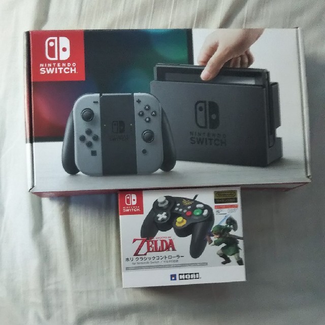 Nintendo Switch JOY-CON グレー 本体 オマケあり www ...