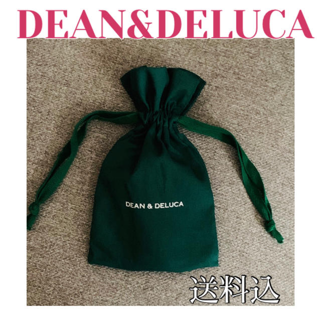 DEAN & DELUCA(ディーンアンドデルーカ)のDEAN&DELUCA 巾着袋 グリーン 深緑 緑色 レディースのファッション小物(ポーチ)の商品写真