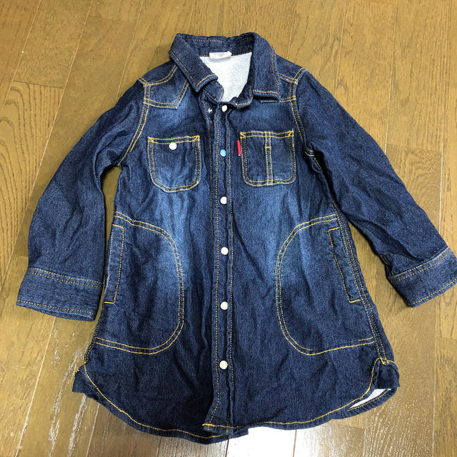 F.O.KIDS(エフオーキッズ)のエフオー　デニム風　ワンピース  キッズ/ベビー/マタニティのキッズ服女の子用(90cm~)(ワンピース)の商品写真