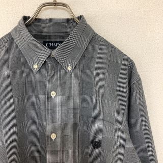 チャップス(CHAPS)のCHAPS シャツ 刺繍ロゴ ボタンダウン 長袖 チェック 古着(シャツ)