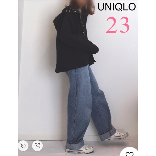 UNIQLO(ユニクロ)のUNIQLO ワイドフィットカーブジーンズ23 レディースのパンツ(デニム/ジーンズ)の商品写真