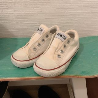 コンバース(CONVERSE)のコンバース  ホワイト　16センチ　スリッポン(スニーカー)