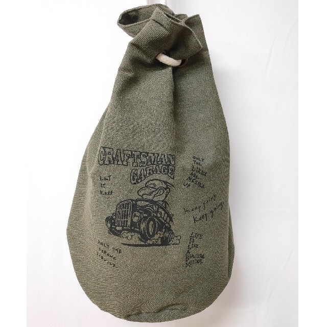 CRAFTSMAN GARAGE ダッフルバッグ　キャンバス地  カーキ メンズのバッグ(ショルダーバッグ)の商品写真