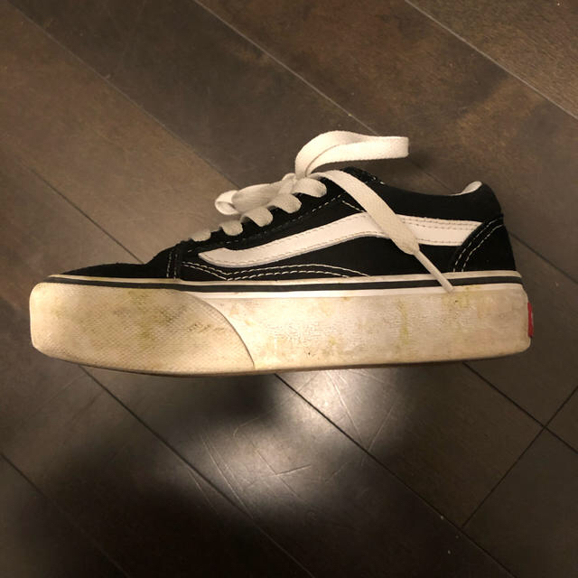 VANS(ヴァンズ)のお値下げ)Vans オールドスクール　厚底　18cm キッズ/ベビー/マタニティのキッズ靴/シューズ(15cm~)(スニーカー)の商品写真