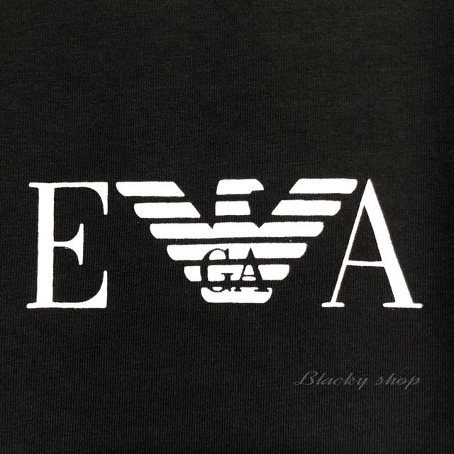 Emporio Armani(エンポリオアルマーニ)の【未使用】エンポリオアルマーニ  Tシャツ  L クルーネック 黒 ブラック メンズのトップス(Tシャツ/カットソー(半袖/袖なし))の商品写真