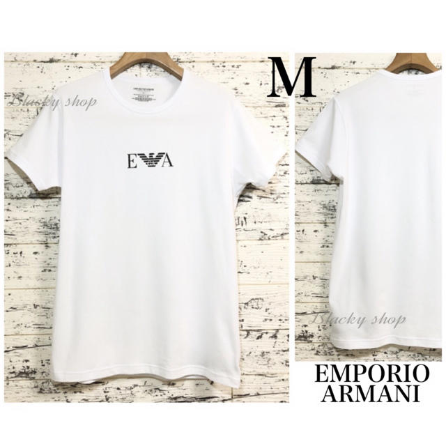 Emporio Armani(エンポリオアルマーニ)の【未使用】エンポリオアルマーニ  Tシャツ M クルーネック 白 ホワイト メンズのトップス(Tシャツ/カットソー(半袖/袖なし))の商品写真