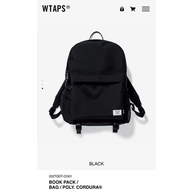 wtaps book pack 20aw ブラック バックパック 新品未使用 - バッグ