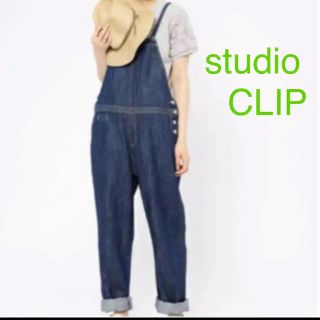 スタディオクリップ(STUDIO CLIP)のstudio CLIP 綿麻デニムサロペット(サロペット/オーバーオール)