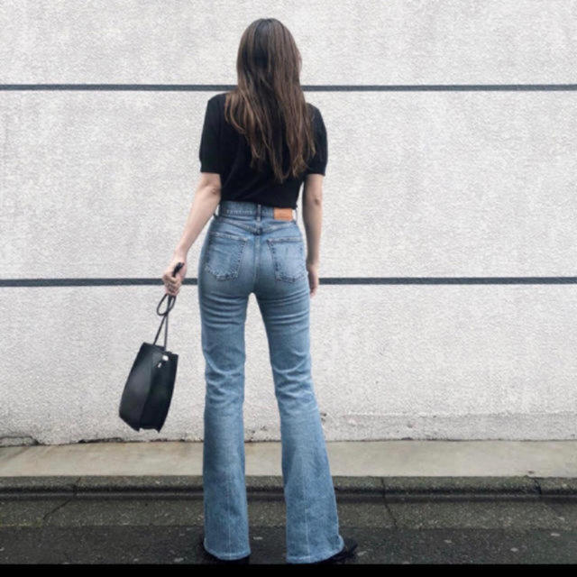 美品★MOUSSY mvs   flare denim 26 ロングデニム/ジーンズ