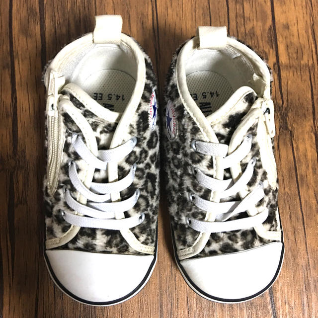 CONVERSE(コンバース)のコンバース　レオパード　秋　ベビー　14.5センチ キッズ/ベビー/マタニティのベビー靴/シューズ(~14cm)(スニーカー)の商品写真