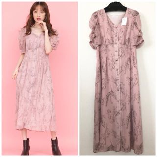 ウィルセレクション(WILLSELECTION)のWILLSELECTION【今季新品】完売！ラインフラワープリーツワンピース(ロングワンピース/マキシワンピース)