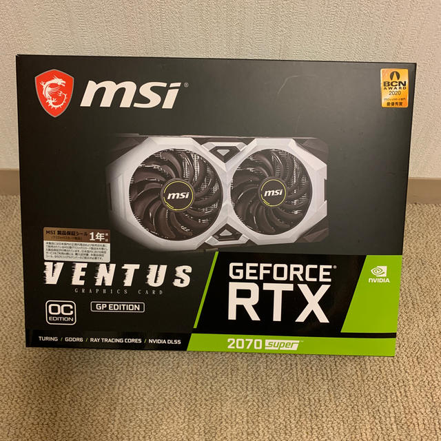 PC/タブレット【 美品】MSI RTX 2070 SUPER VENTUS GP OC