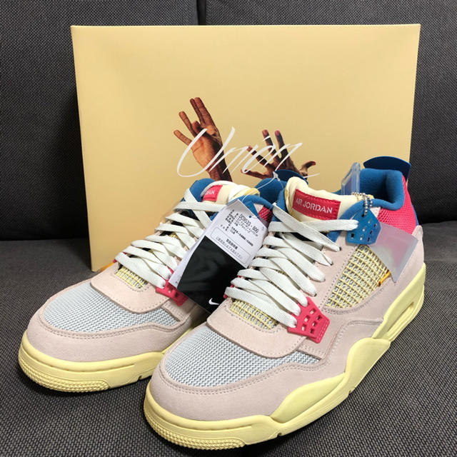 スニーカーunion air jordan4 guava ice us10 新品未使用