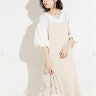 ナチュラルクチュール(natural couture)のリネンライクバルーンブラウス(シャツ/ブラウス(半袖/袖なし))