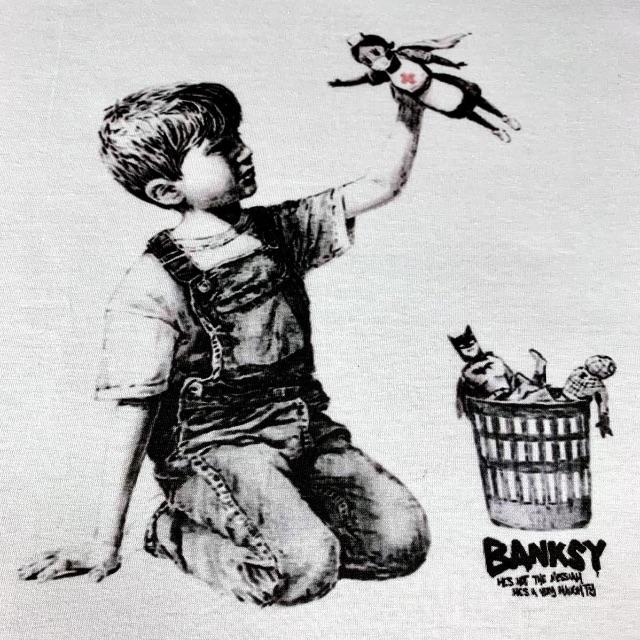 【ビッグ パーカー】新品 ブラック BANKSY バンクシー  グラフィティ