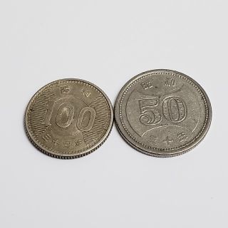 旧コイン　100　/　50(貨幣)