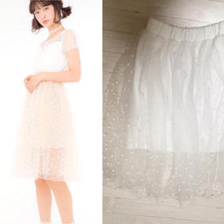 モンリリィ(mon Lily)のMon lilyドットチュールスカート♡(ひざ丈スカート)