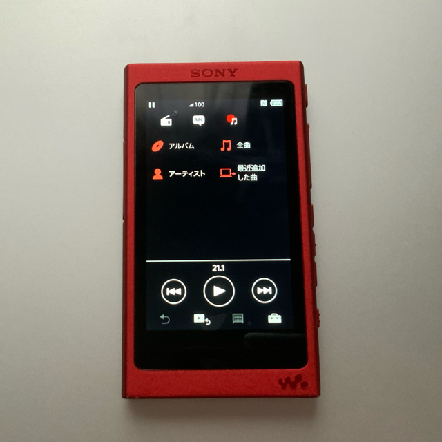 SONY ウォークマン NW-A36 32GB シナバーレッド 充電ケーブル付属