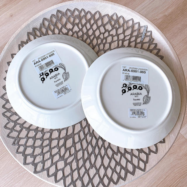 イッタラ【新品、未使用品】アラビア 皿 パラティッシ 21cm プレート フラット　2枚