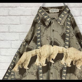 【激レア】PIA SPORTS 総柄シャツ ヴィンテージ ビッグシルエット