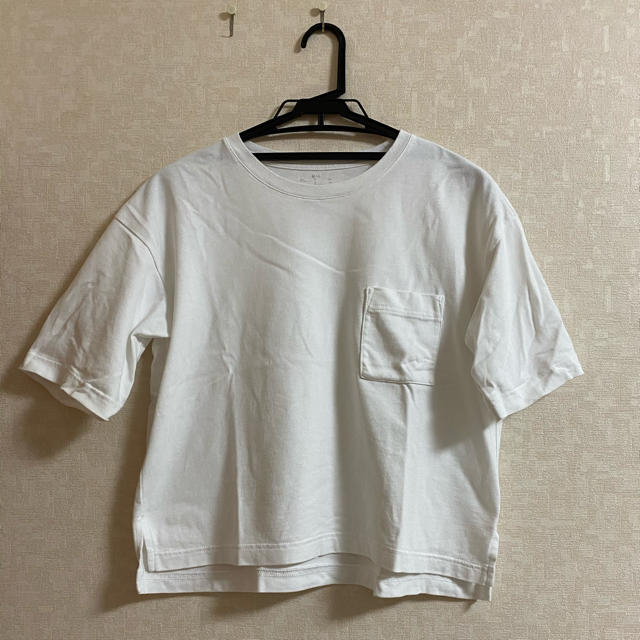 MUJI (無印良品)(ムジルシリョウヒン)の【9/20まで公開中】無印良品　Ｔシャツ　白　トップス レディースのトップス(Tシャツ(半袖/袖なし))の商品写真