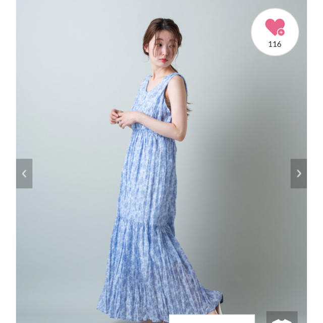 美品❗️花柄ワッシャーシフォンワンピース　kastane