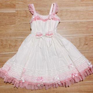 アンジェリックプリティー(Angelic Pretty)のAngelicPretty無地ジャンスカ(ひざ丈ワンピース)