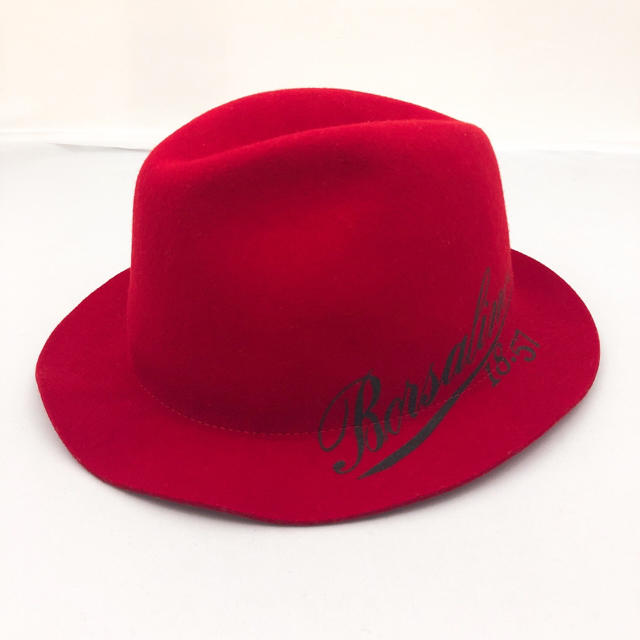 【レアカラー】ボルサリーノ 18.57 赤ハット 帽子 ハット