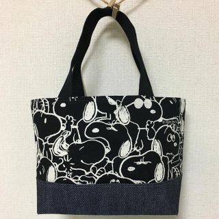 スヌーピー(SNOOPY)のスヌーピ　ミニトート   ハンドメイド　お買い物入れ(トートバッグ)