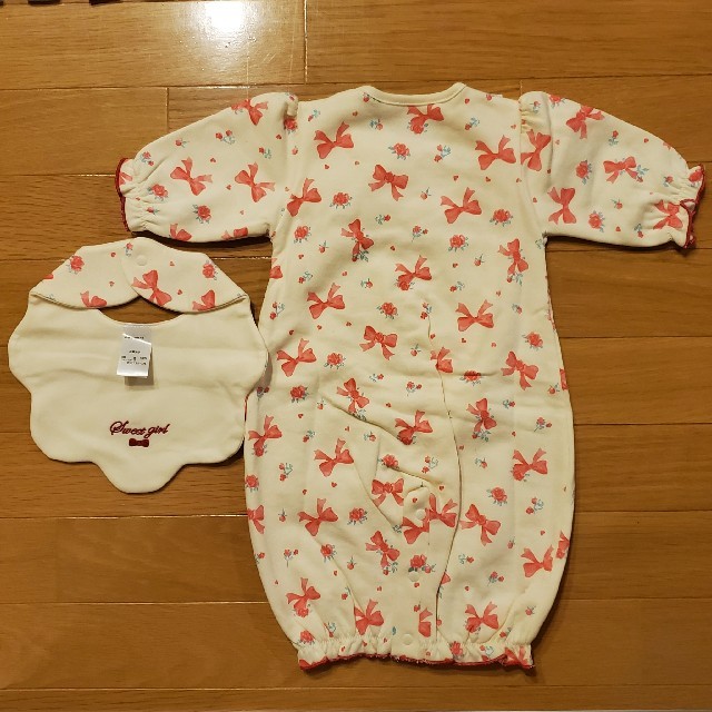 Nishiki Baby(ニシキベビー)の「ゆき様専用」ドレスオール　ツーウェイオール　スイートガール　スタイセット キッズ/ベビー/マタニティのベビー服(~85cm)(カバーオール)の商品写真