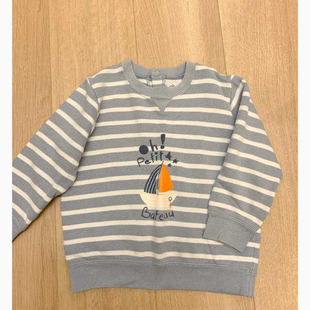 PETIT BATEAU(プチバトー)のちゃちゃたん様専用　petit bateau   スウェット　24m/86cm キッズ/ベビー/マタニティのベビー服(~85cm)(トレーナー)の商品写真