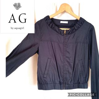 ユニクロ(UNIQLO)のAG ay アクアガール★ブラックノーカラーブルゾン  (ブルゾン)