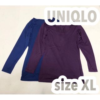 ユニクロ(UNIQLO)のユニクロ　インナー　ヒートテック　2枚セット　XL 超定番　まとめ(アンダーシャツ/防寒インナー)